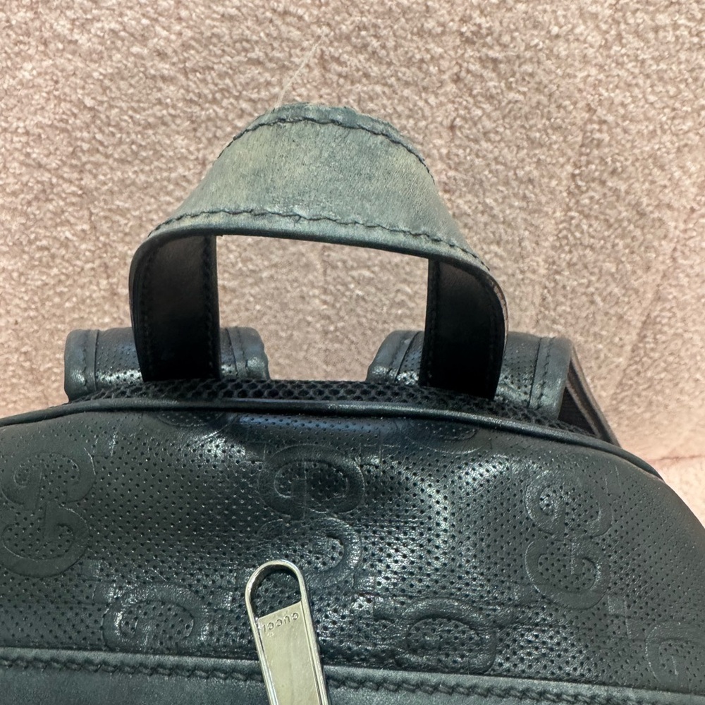 Gucci Embossed Black Backpack - Picture 3 of 4